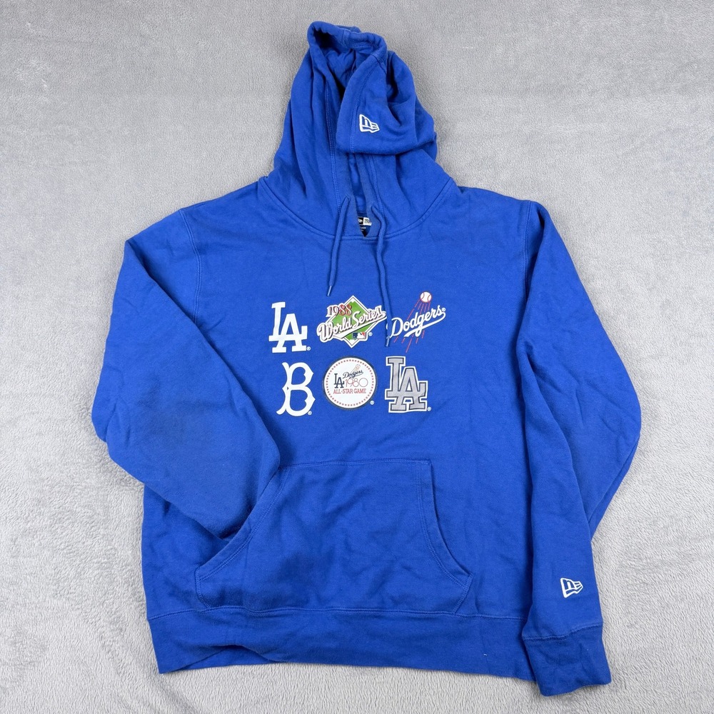 New Era Los Angeles Dodgers Cooperstown Collection Hoodie Blue Mens Large